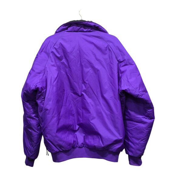 Vintage Columbia 90s Reversible Puffer Jacket Men’s Tall L Black Purple Nylon - Picture 9 of 13